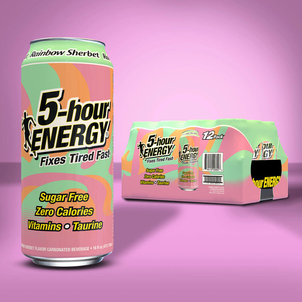 Rainbow Sherbet Extra Strength 5hour ENERGY Drink 12pack Employee Store