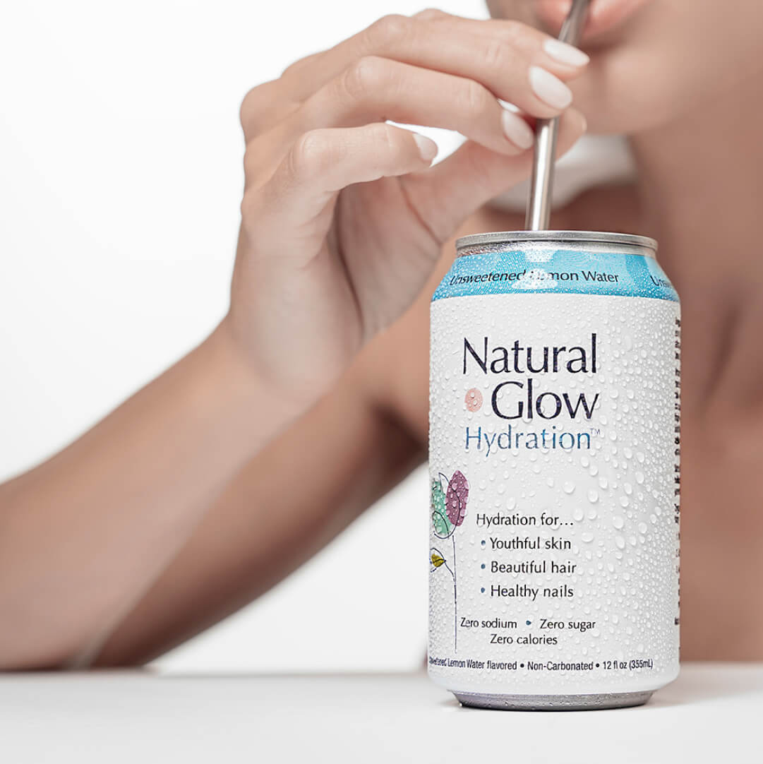 Natural Glow Unsweetened Lemon Water - 12pk