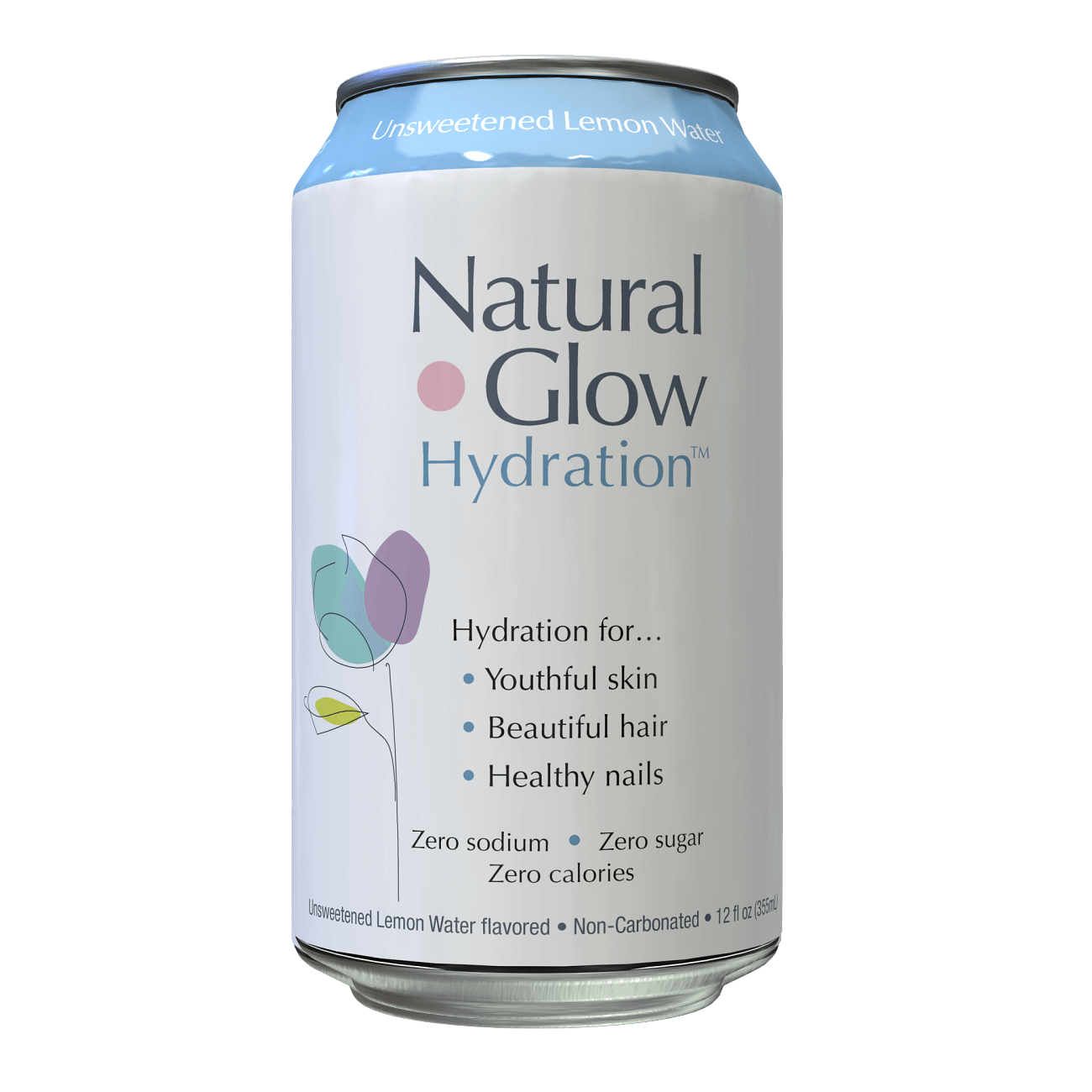 Natural Glow Unsweetened Lemon Water - 12pk